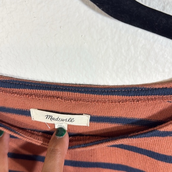 MADEWELL Luxe Long-Sleeve Tee in Casler Stripe - Picture 5 of 5